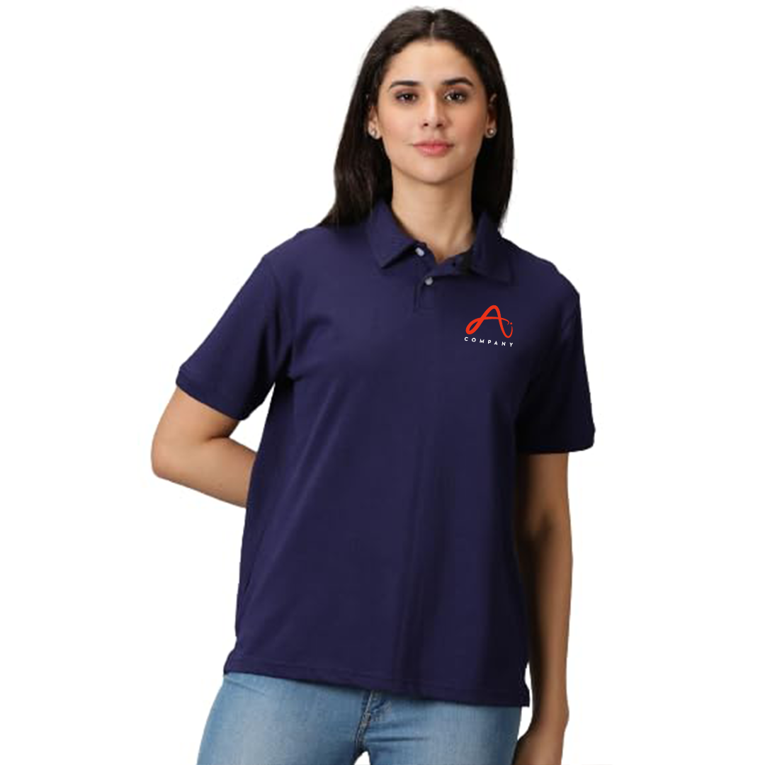 Cotton Embroidery Polo Tshirts Women