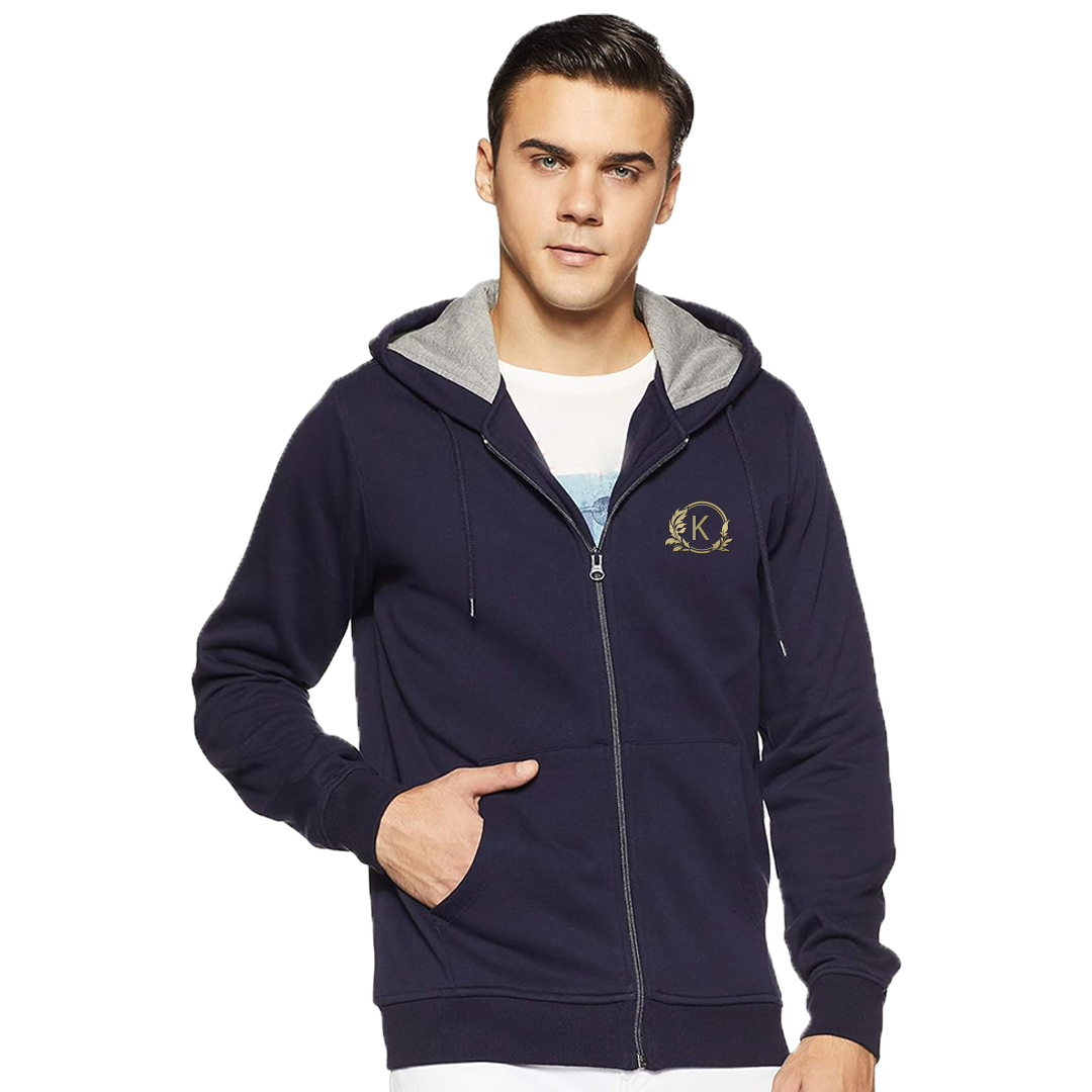 Embroided Hoodies with Zipper