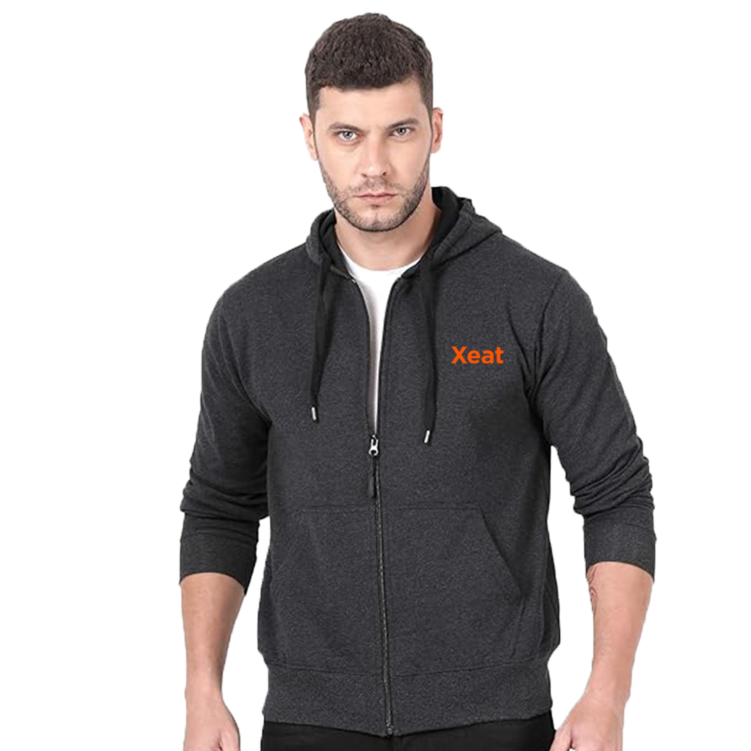 Embroided Hoodies with Zipper